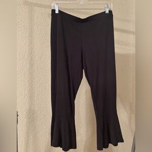 BB Dakota Black Crop Pants with Ruffle